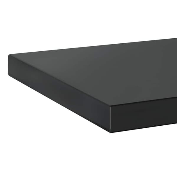 vidaXL Vegghyller 2 stk 50x30x3 cm svart rustfritt stål