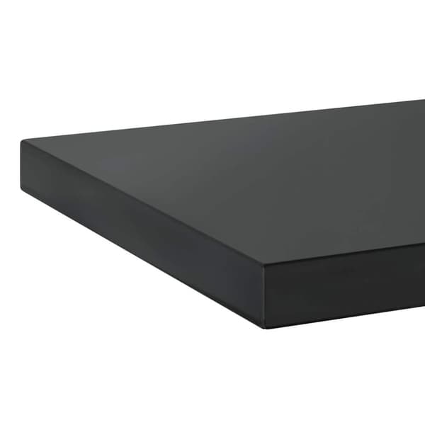 vidaXL Vegghyller 2 stk 75x30x3 cm svart rustfritt stål