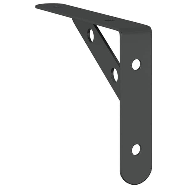 vidaXL Hyllebraketter 4 stk 15x2,5x11,5 cm svart rustfritt stål