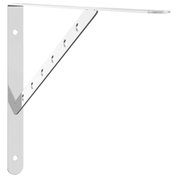 vidaXL Hyllebraketter 4 stk 40x2,5x25 cm sølv rustfritt stål