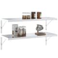 Miniatyrbilde 6 av 11: vidaXL Hyllebraketter 4 stk 40x2,5x25 cm sølv rustfritt stål