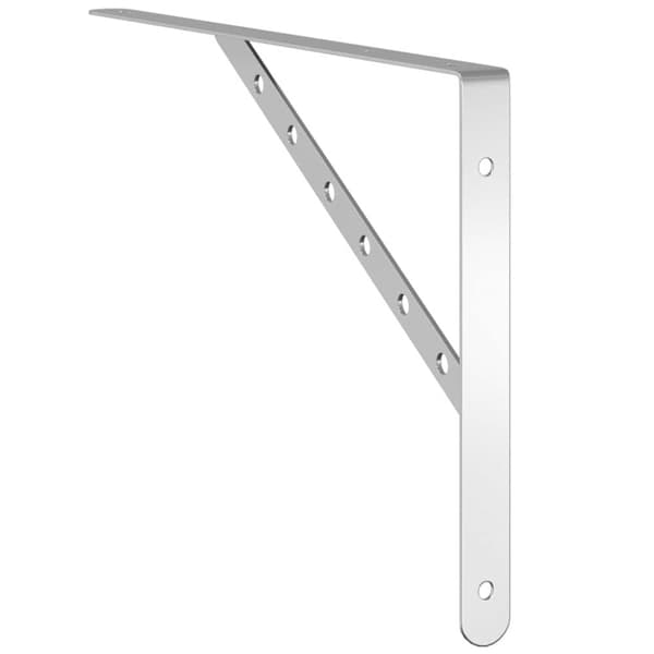 vidaXL Hyllebraketter 4 stk 40x2,5x25 cm sølv rustfritt stål