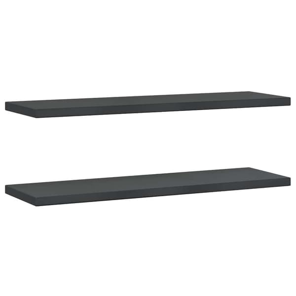 vidaXL Vegghyller 2 stk 100x30x3 cm svart rustfritt stål