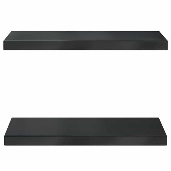 vidaXL Vegghyller 2 stk 50x23,5x3 cm svart rustfritt stål