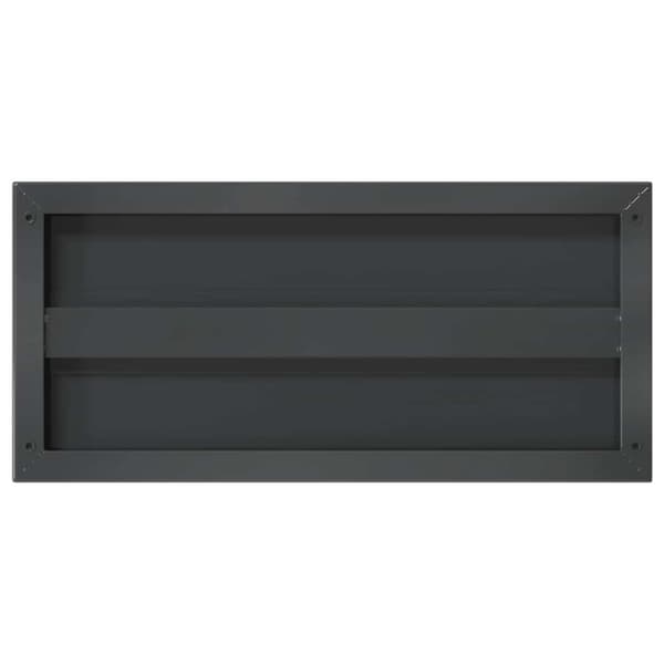 vidaXL Vegghyller 2 stk 50x23,5x3 cm svart rustfritt stål