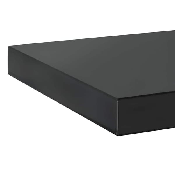 vidaXL Vegghyller 2 stk 50x23,5x3 cm svart rustfritt stål
