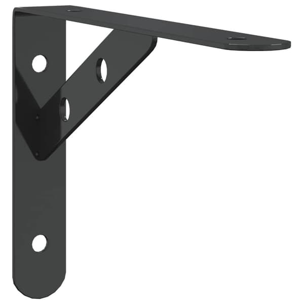 vidaXL Seinätelineet kpl 20x2,5x14 cm musta ruostumaton teräs