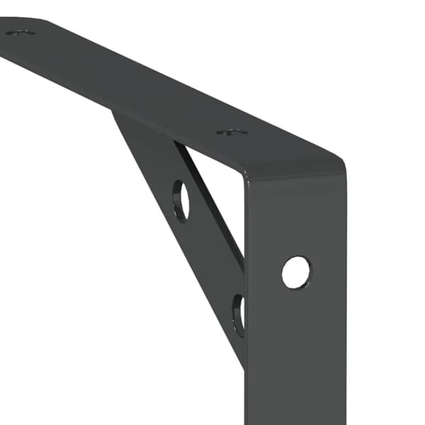 vidaXL Seinätelineet kpl 20x2,5x14 cm musta ruostumaton teräs