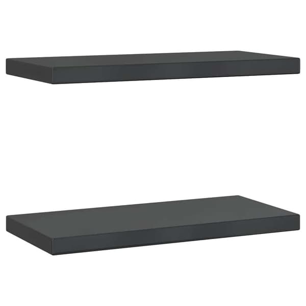 vidaXL væghylder 2 stk. 50x23,5x3 cm rustfrit stål sort