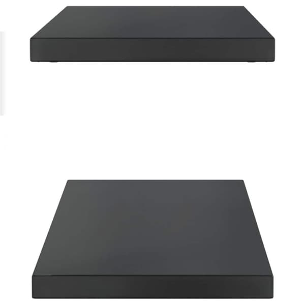 vidaXL væghylder 2 stk. 100x30x3 cm rustfrit stål sort