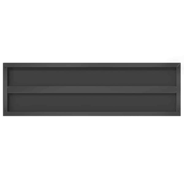 vidaXL væghylder 2 stk. 100x30x3 cm rustfrit stål sort