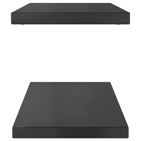 vidaXL væghylder 2 stk. 75x30x3 cm rustfrit stål sort
