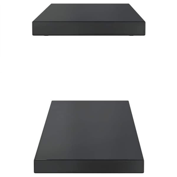 vidaXL væghylder 2 stk. 75x23,5x3 cm rustfrit stål sort