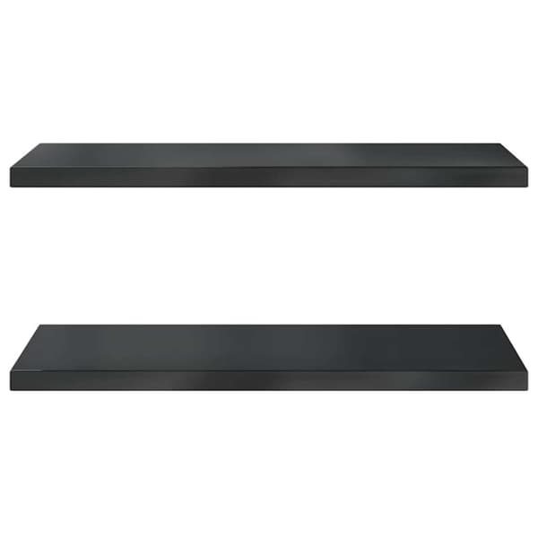 vidaXL Seinähyllyt 2 kpl 75x40x3 cm musta ruostumaton teräs