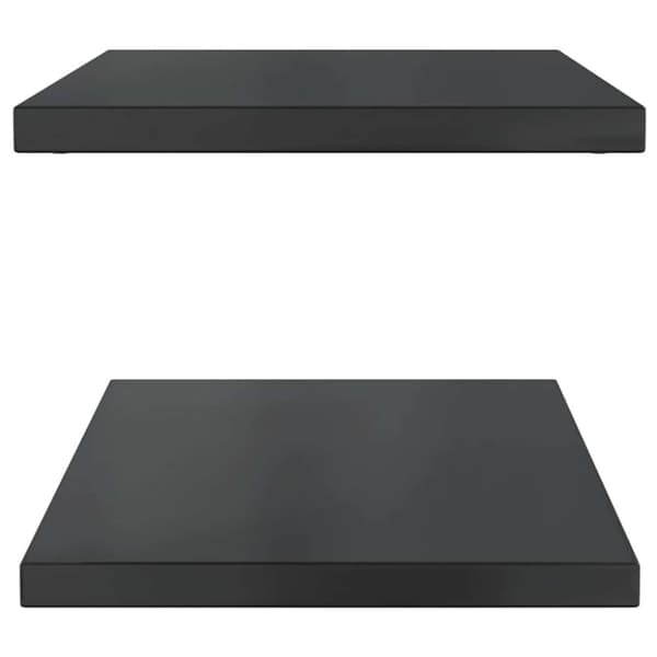 vidaXL Seinähyllyt 2 kpl 75x40x3 cm musta ruostumaton teräs