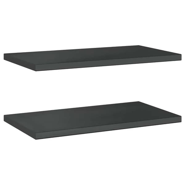 vidaXL Seinähyllyt 2 kpl 75x40x3 cm musta ruostumaton teräs