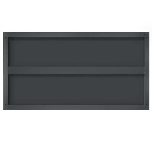 vidaXL Seinähyllyt 2 kpl 75x40x3 cm musta ruostumaton teräs
