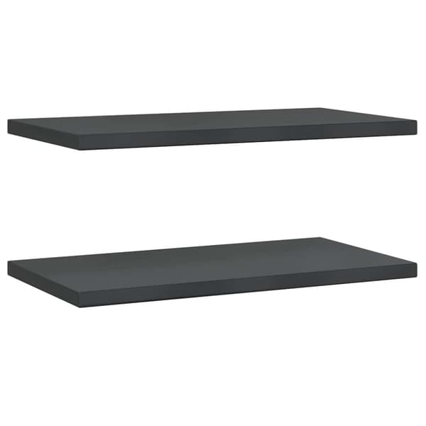 vidaXL Seinähyllyt 2 kpl 75x40x3 cm musta ruostumaton teräs