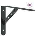 Pikkukuva 3 / 11: vidaXL Seinätelineet kpl 30x2,5x15,5 cm musta ruostumaton teräs