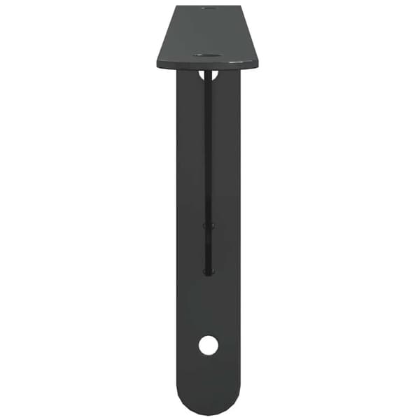 vidaXL Seinätelineet kpl 30x2,5x15,5 cm musta ruostumaton teräs