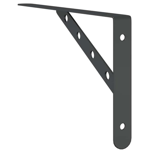 vidaXL Seinätelineet kpl 30x2,5x15,5 cm musta ruostumaton teräs