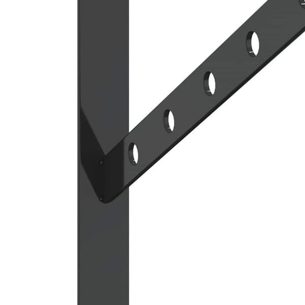 vidaXL Seinätelineet kpl 30x2,5x15,5 cm musta ruostumaton teräs