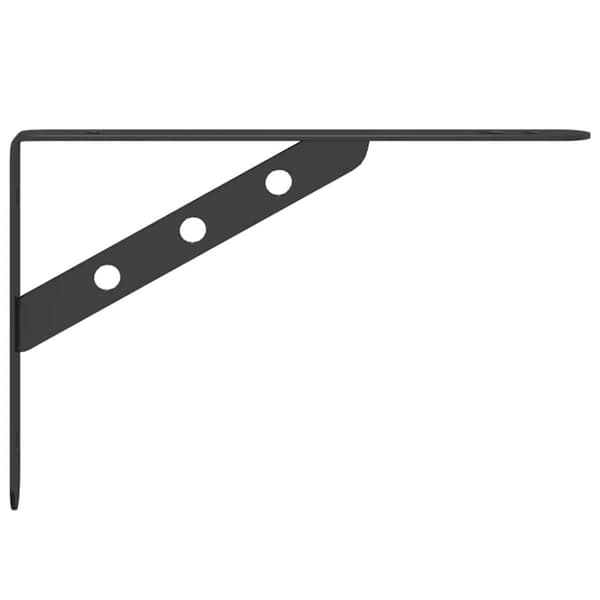 vidaXL Seinätelineet kpl 23,5x2,5x15,5 cm musta ruostumaton teräs