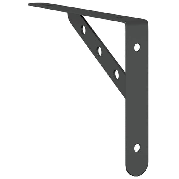vidaXL Seinätelineet kpl 23,5x2,5x15,5 cm musta ruostumaton teräs