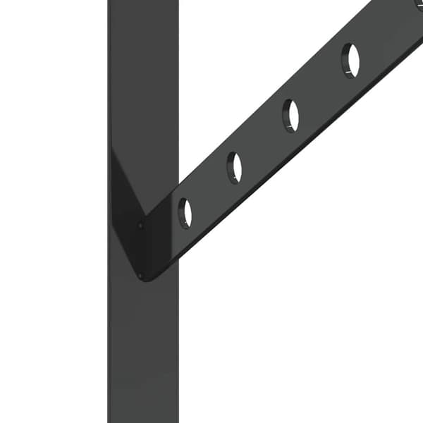 vidaXL Seinätelineet kpl 23,5x2,5x15,5 cm musta ruostumaton teräs
