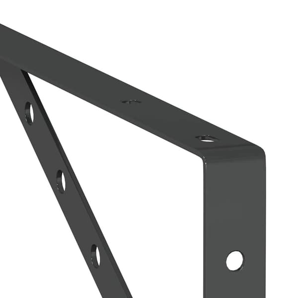 vidaXL Seinätelineet kpl 23,5x2,5x15,5 cm musta ruostumaton teräs
