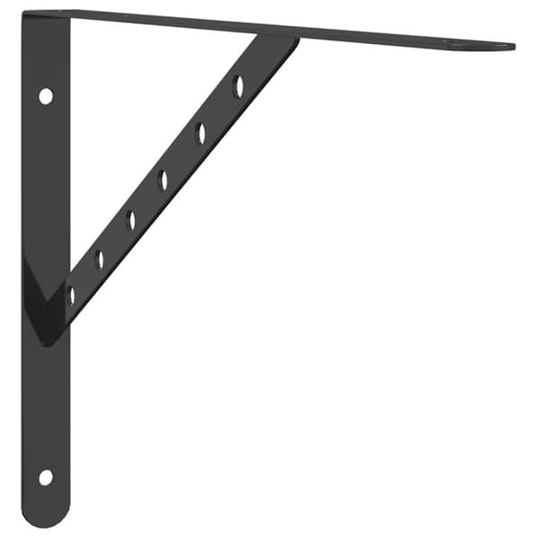 vidaXL Seinätelineet kpl 40x2,5x25 cm musta ruostumaton teräs