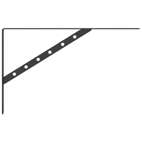 vidaXL Seinätelineet kpl 40x2,5x25 cm musta ruostumaton teräs
