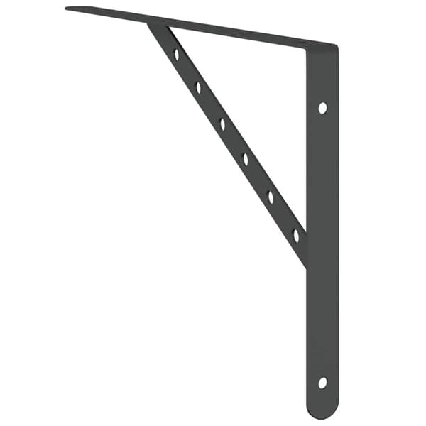 vidaXL Seinätelineet kpl 40x2,5x25 cm musta ruostumaton teräs