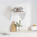 Miniatyrbilde 4 av 11: vidaXL Vegghylle 50x30x31 cm sølv rustfritt stål