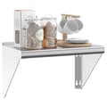 Miniatyrbilde 5 av 11: vidaXL Vegghylle 50x30x31 cm sølv rustfritt stål