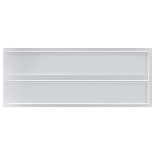 vidaXL Vegghyller 2 stk 100x40x3 cm sølv rustfritt stål