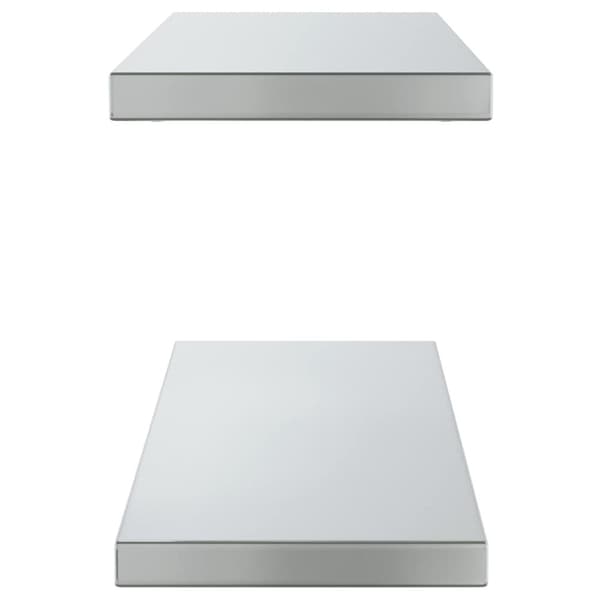 vidaXL Vegghyller 2 stk 75x23,5x3 cm sølv rustfritt stål