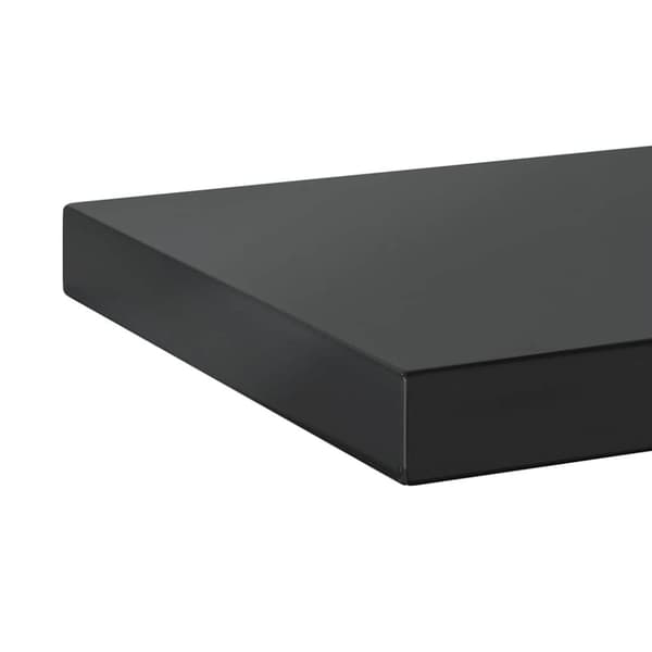 vidaXL Vägghyllor 2 st 100x23,5x3 cm svart rostfritt stål