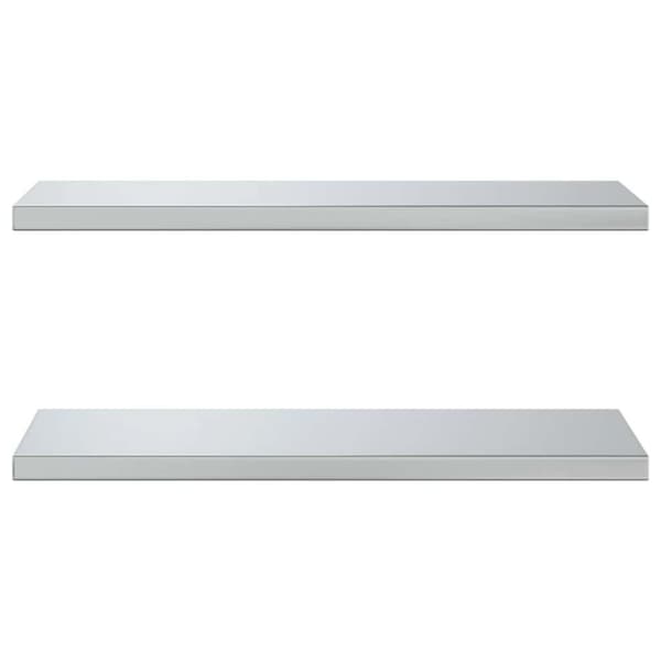vidaXL Vägghyllor 2 st 75x30x3 cm silver rostfritt stål