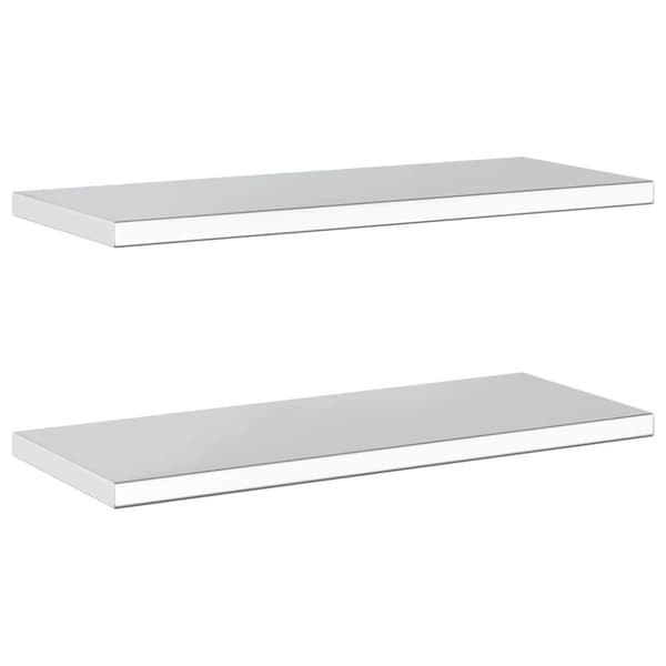 vidaXL Vägghyllor 2 st 75x30x3 cm silver rostfritt stål