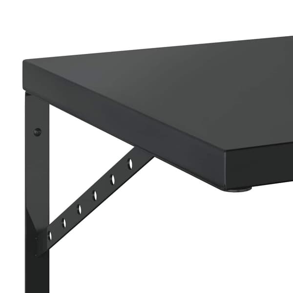 vidaXL Vegghyller 2 stk 50x40 cm svart rustfritt stål