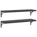 Miniatyrbilde 3 av 10: vidaXL Vegghyller 2 stk 100x30 cm svart rustfritt stål