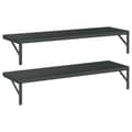 Miniatyrbilde 8 av 10: vidaXL Vegghyller 2 stk 100x30 cm svart rustfritt stål