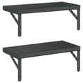 Miniatyrbilde 8 av 10: vidaXL Vegghyller 2 stk 50x23,5 cm svart rustfritt stål