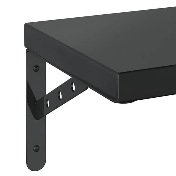 vidaXL Vegghyller 2 stk 50x23,5 cm svart rustfritt stål