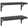Miniatyrbilde 1 av 10: vidaXL Vegghyller 2 stk 50x23,5 cm svart rustfritt stål