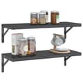 Miniatyrbilde 5 av 10: vidaXL Vegghyller 2 stk 75x30 cm svart rustfritt stål