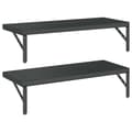 Miniatyrbilde 8 av 10: vidaXL Vegghyller 2 stk 75x30 cm svart rustfritt stål