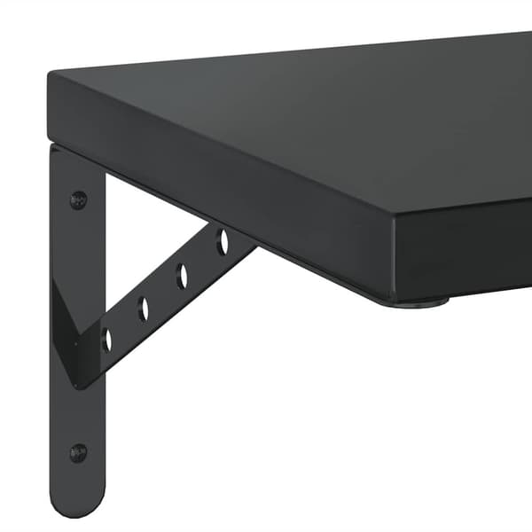 vidaXL Vegghyller 2 stk 50x30 cm svart rustfritt stål
