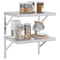 Miniatyrbilde 5 av 10: vidaXL Vegghyller 2 stk 50x40 cm sølv rustfritt stål